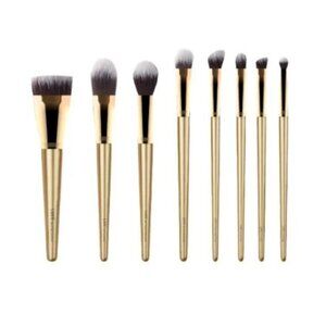 Luxie Women's Glitter and Gold Brush Set w/ Pouch